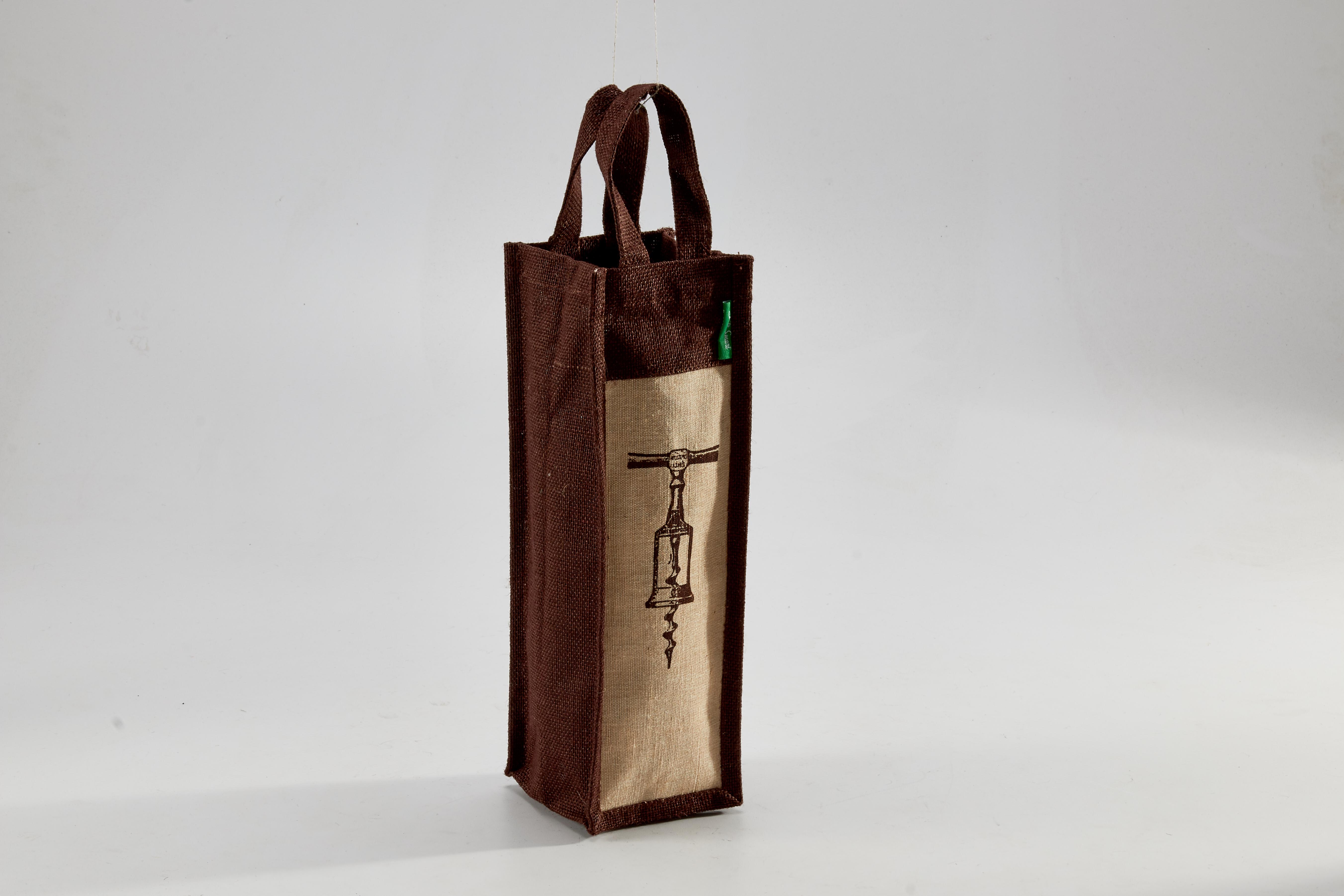 Jute Single Bottle Bag