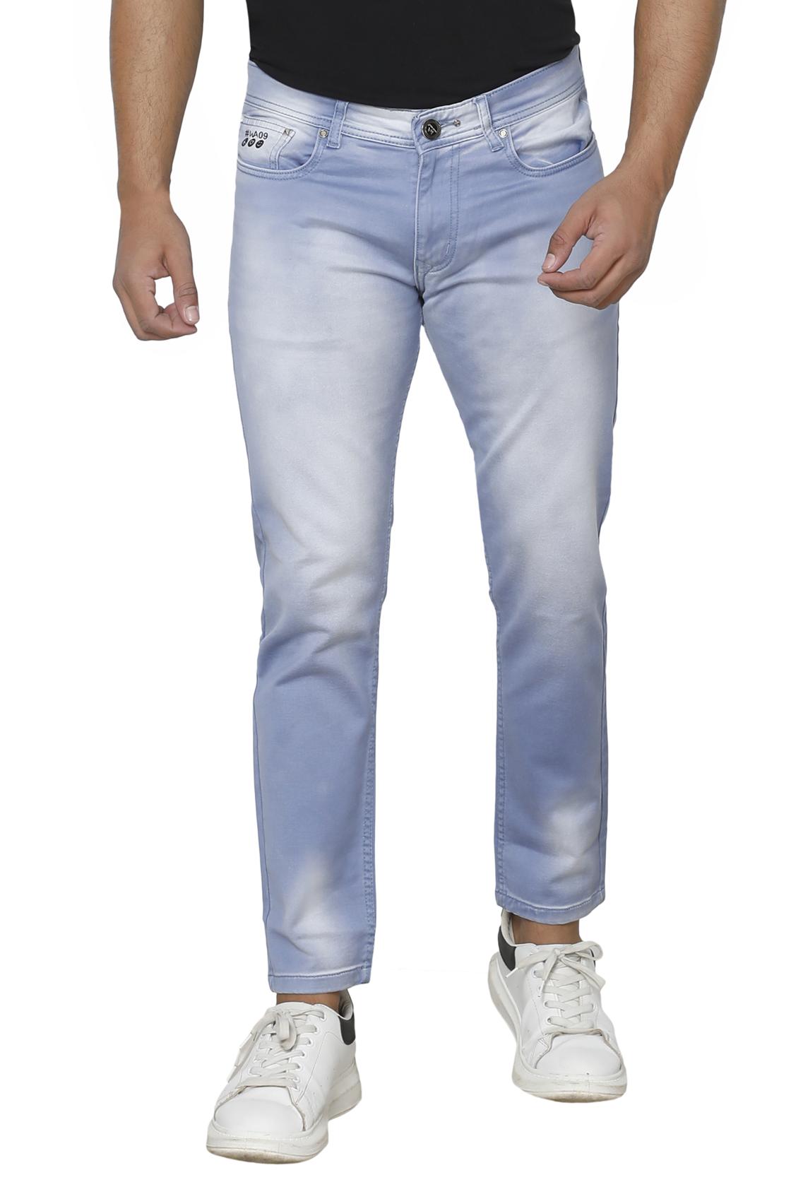 Slim Fit Ice Blue Jeans- front side