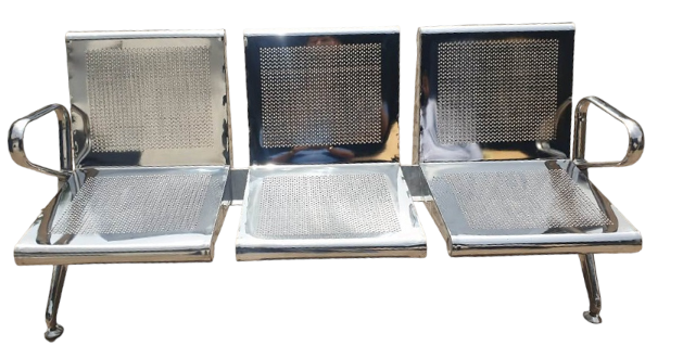 3 Seater Indian SS Waiting Chair
