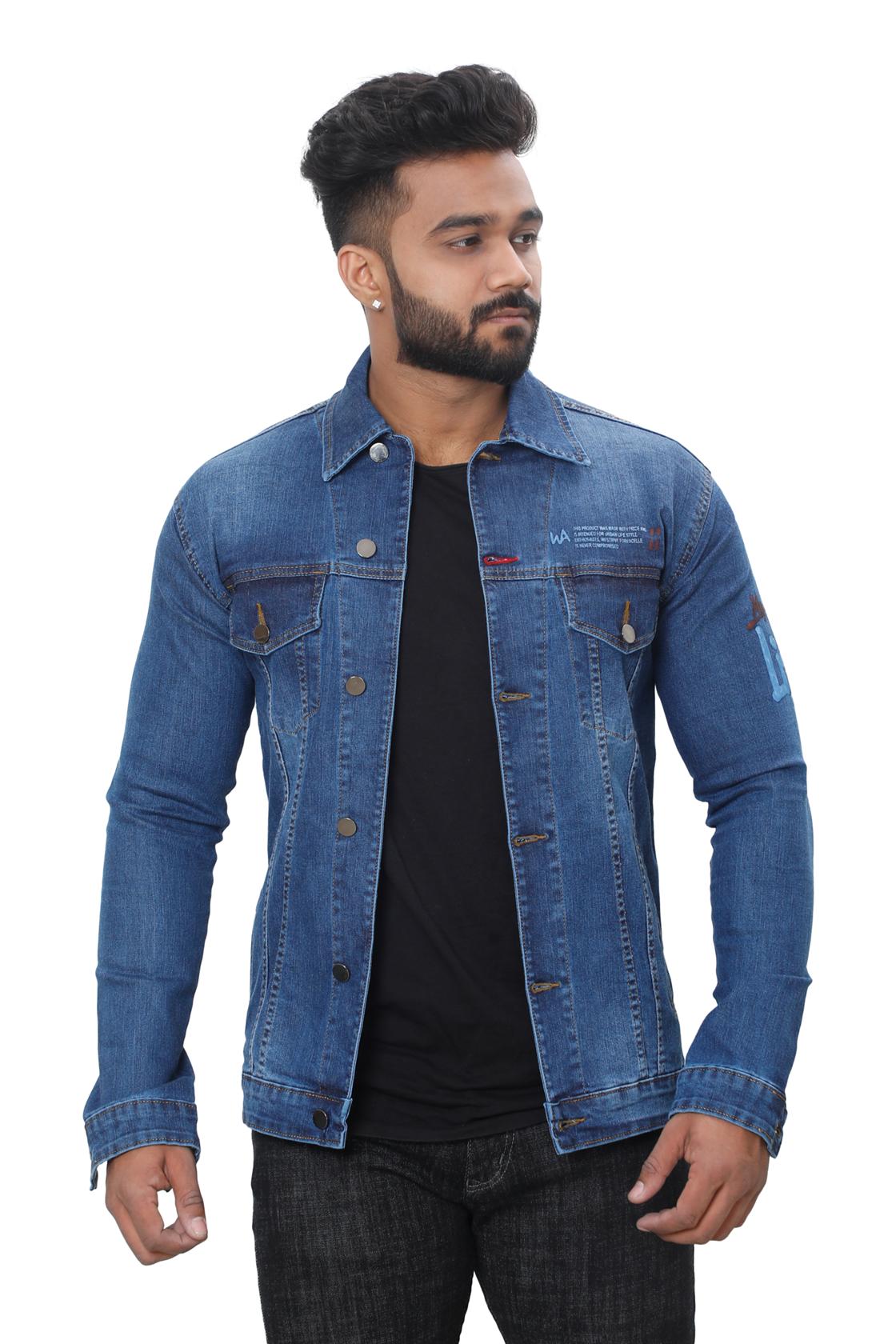 Casual Dark Blue Jackets- front view