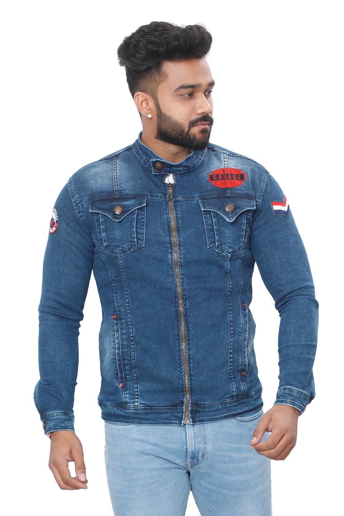 Full Sleeve Blue Solid Jackets