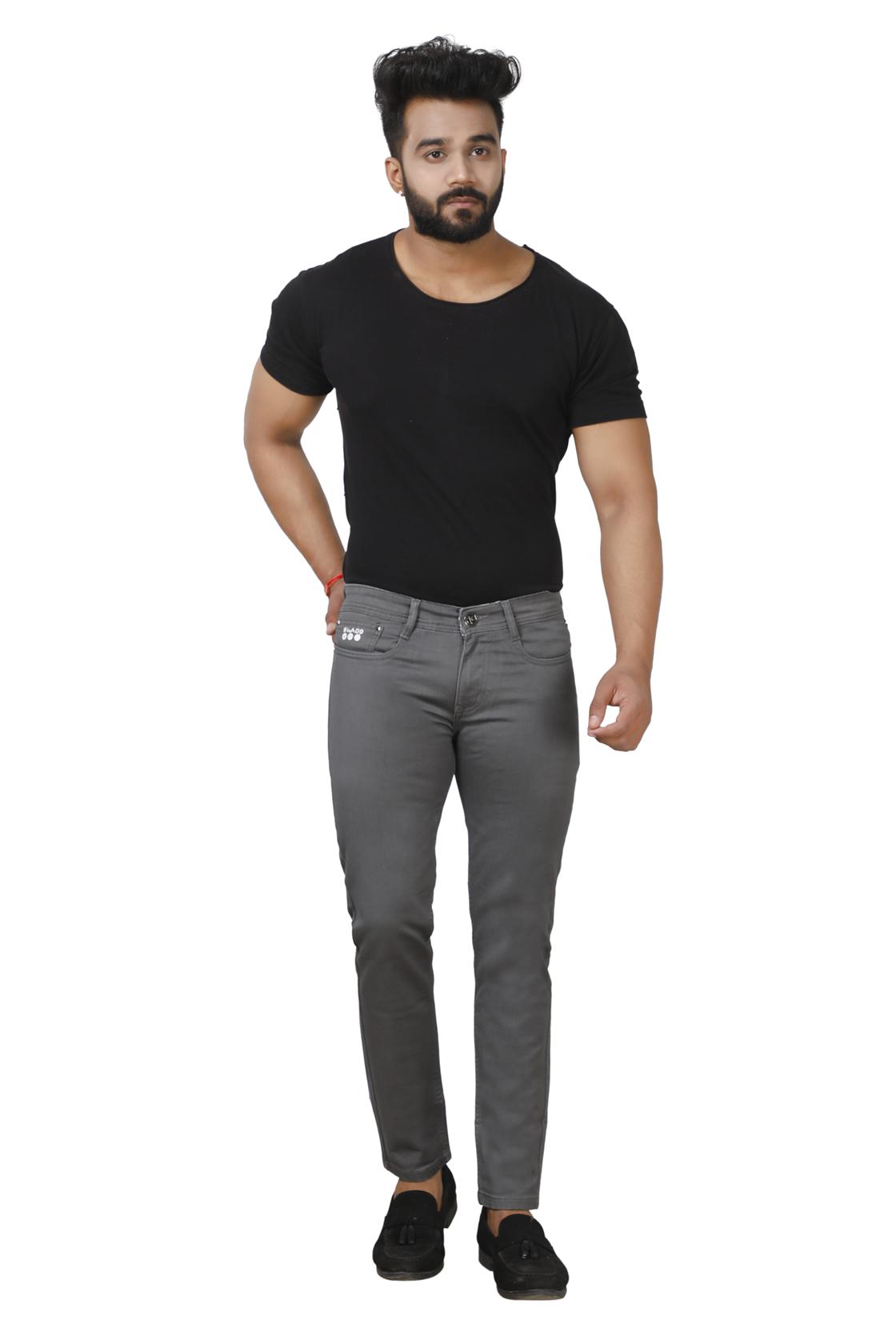Slim Fit Dark Grey Trousers