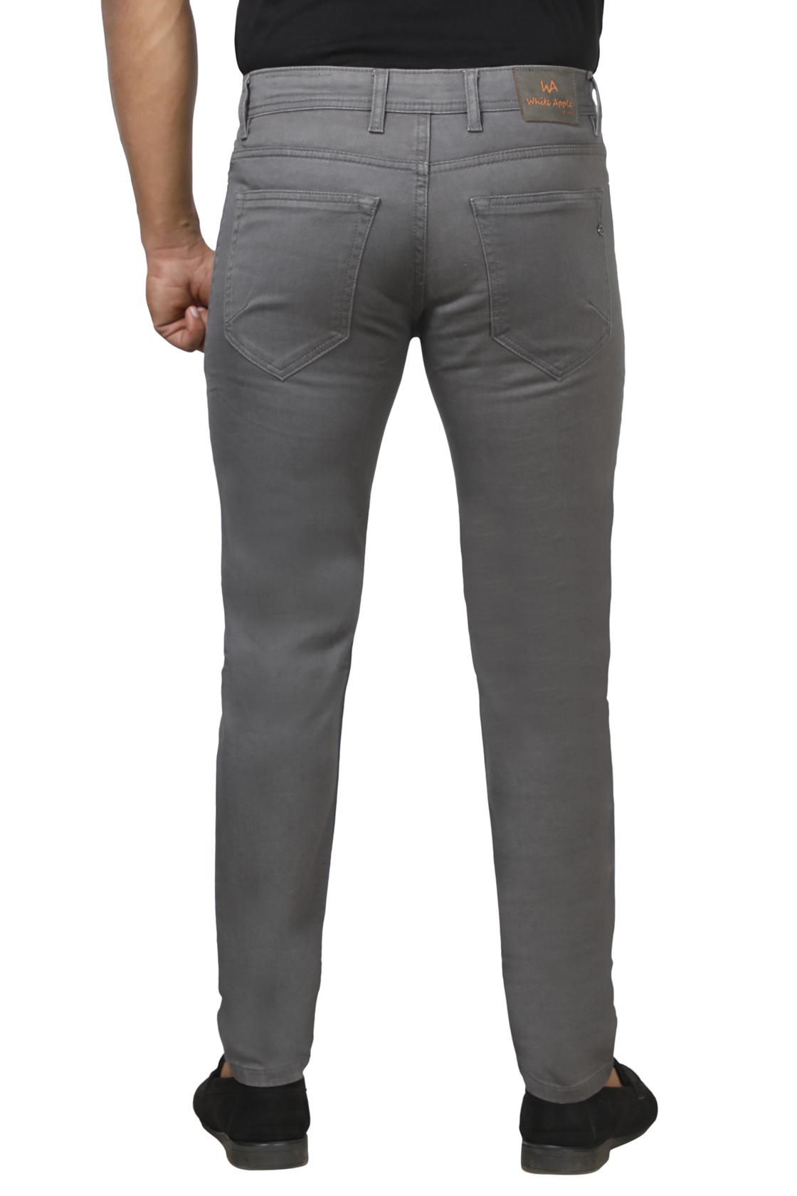 Slim Fit Dark Grey Trousers-back view