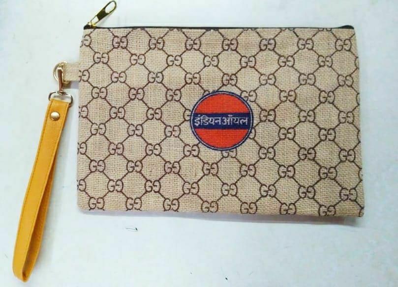 Jute Designer Pouch