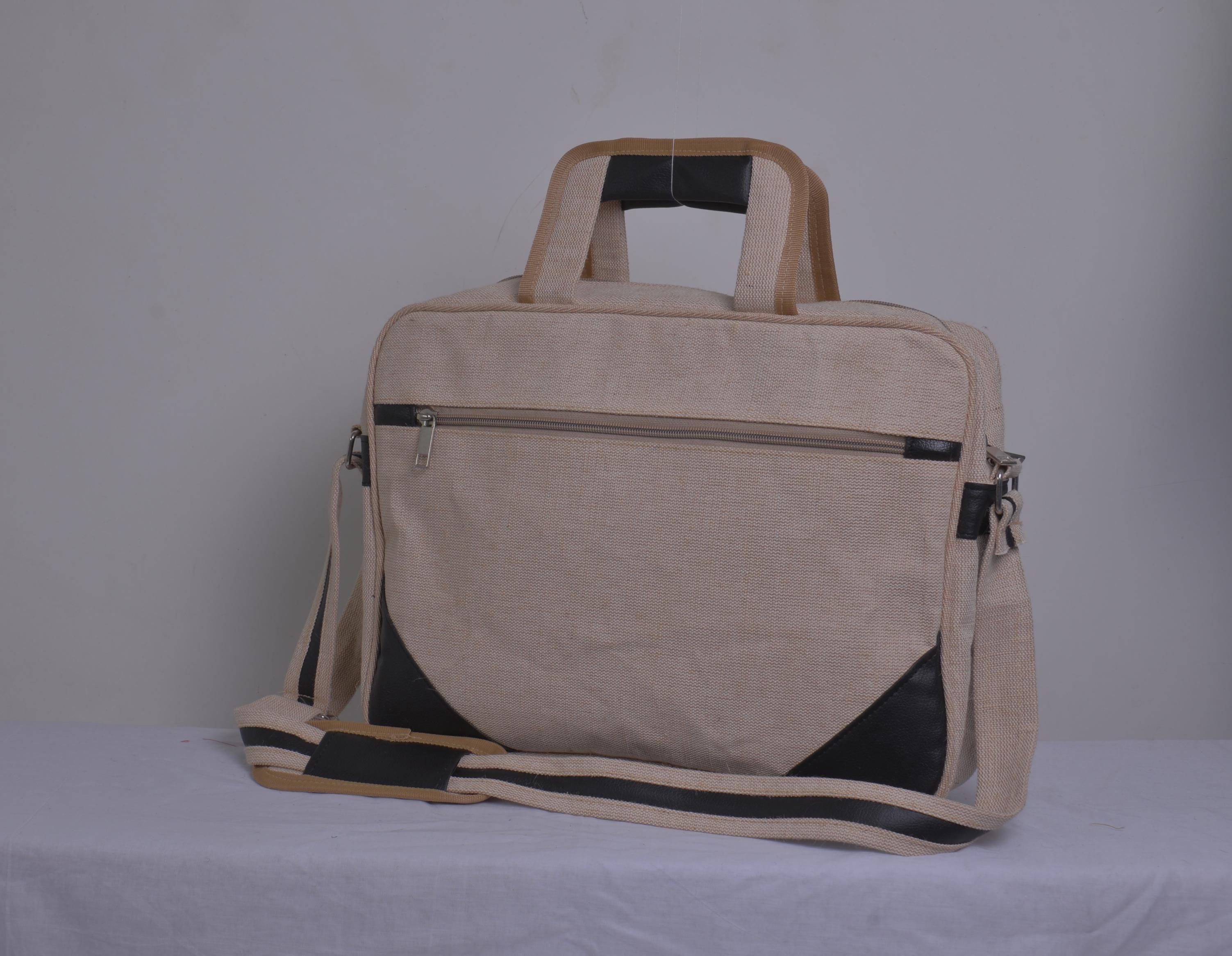 Plain Jute Laptop Bag