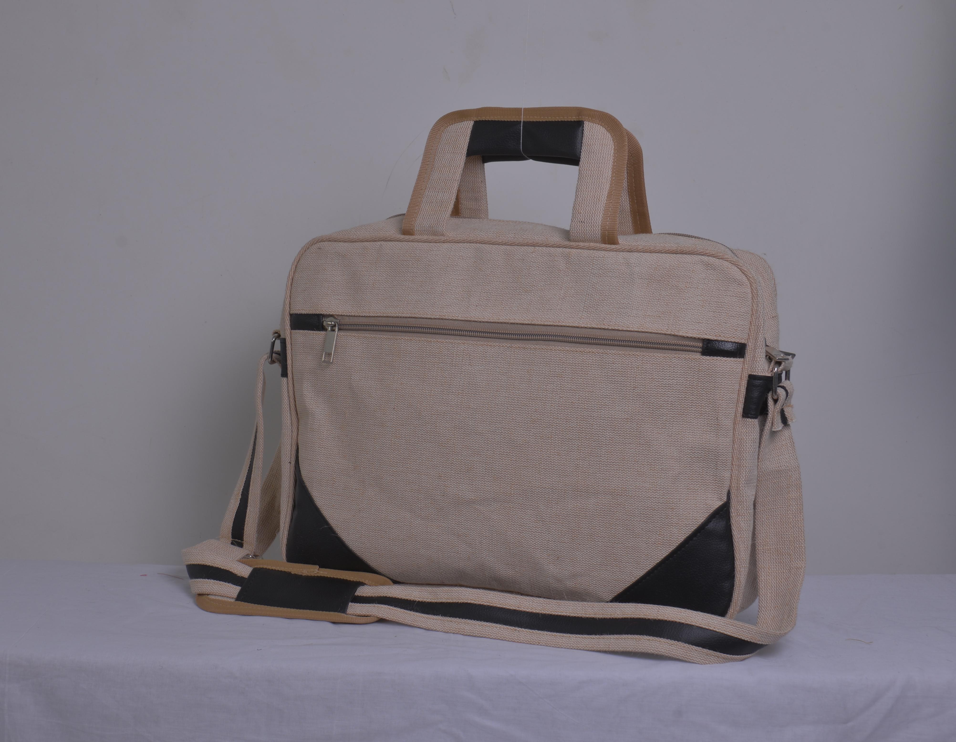 Plain Jute Laptop Bag
