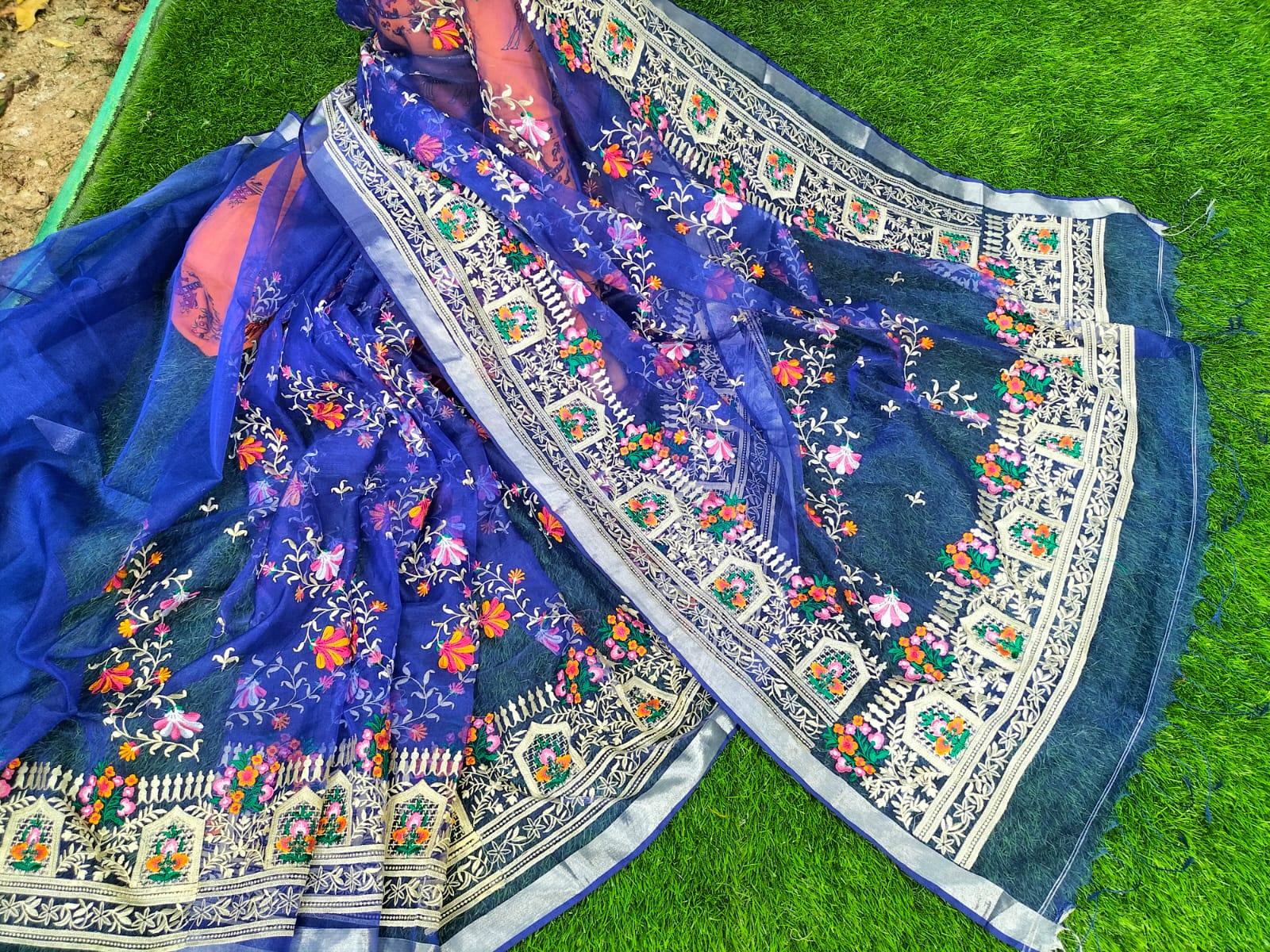 Embroidery Jamdani Saree