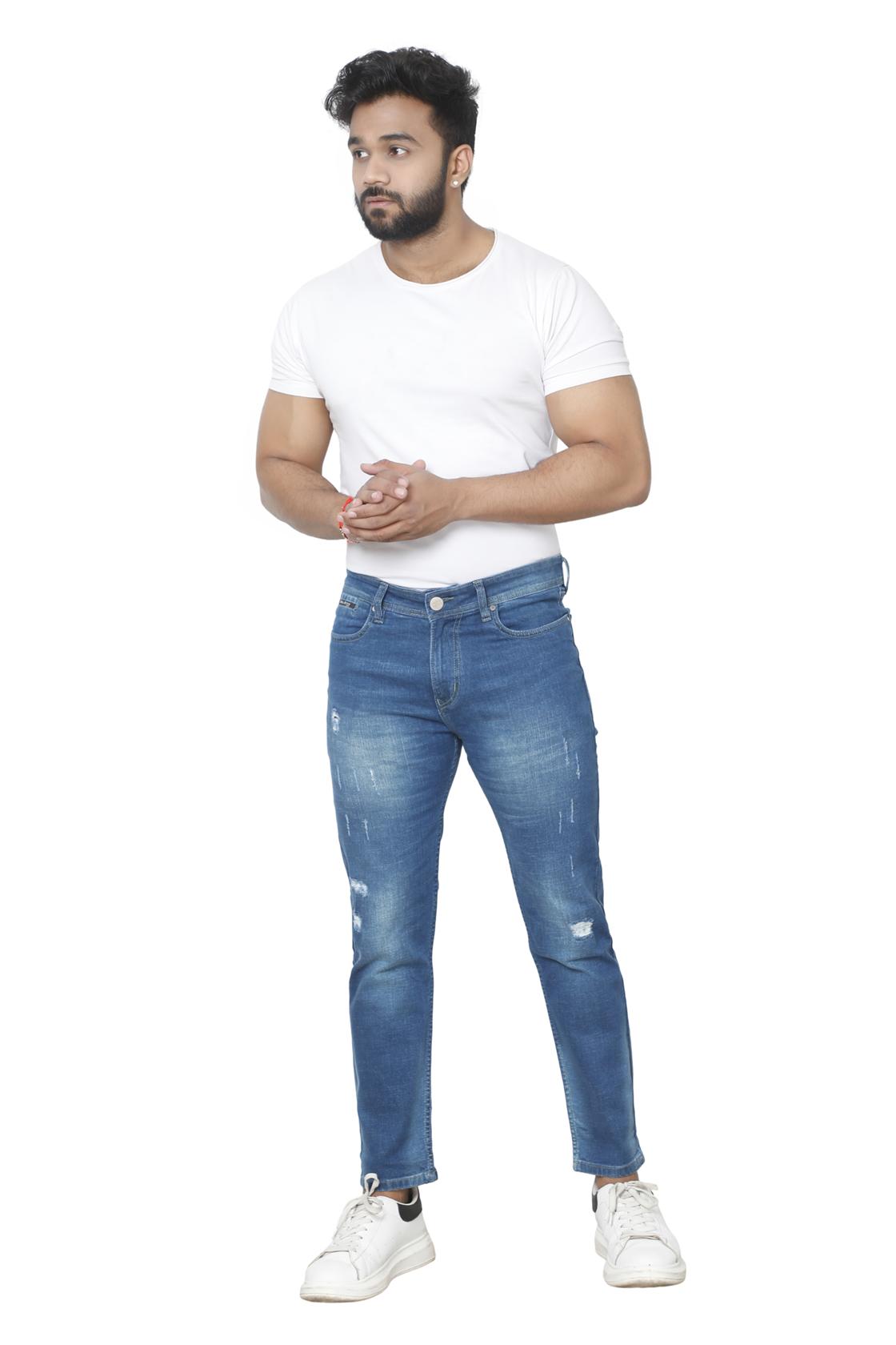 Slim Fit Blue Shaded Jeans