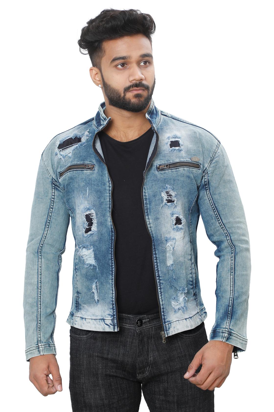 Dusty Denim Shaded Jackets-front view