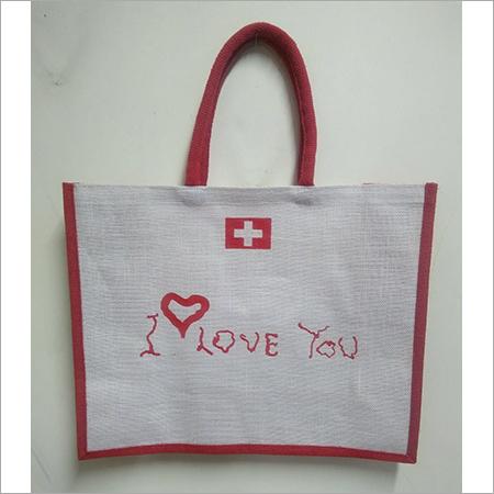 Printed Jute Lunch Bag