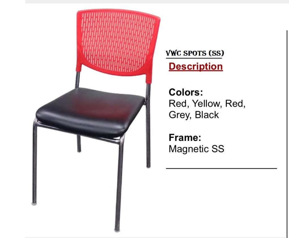 Red Visitor Chair Powder Coated