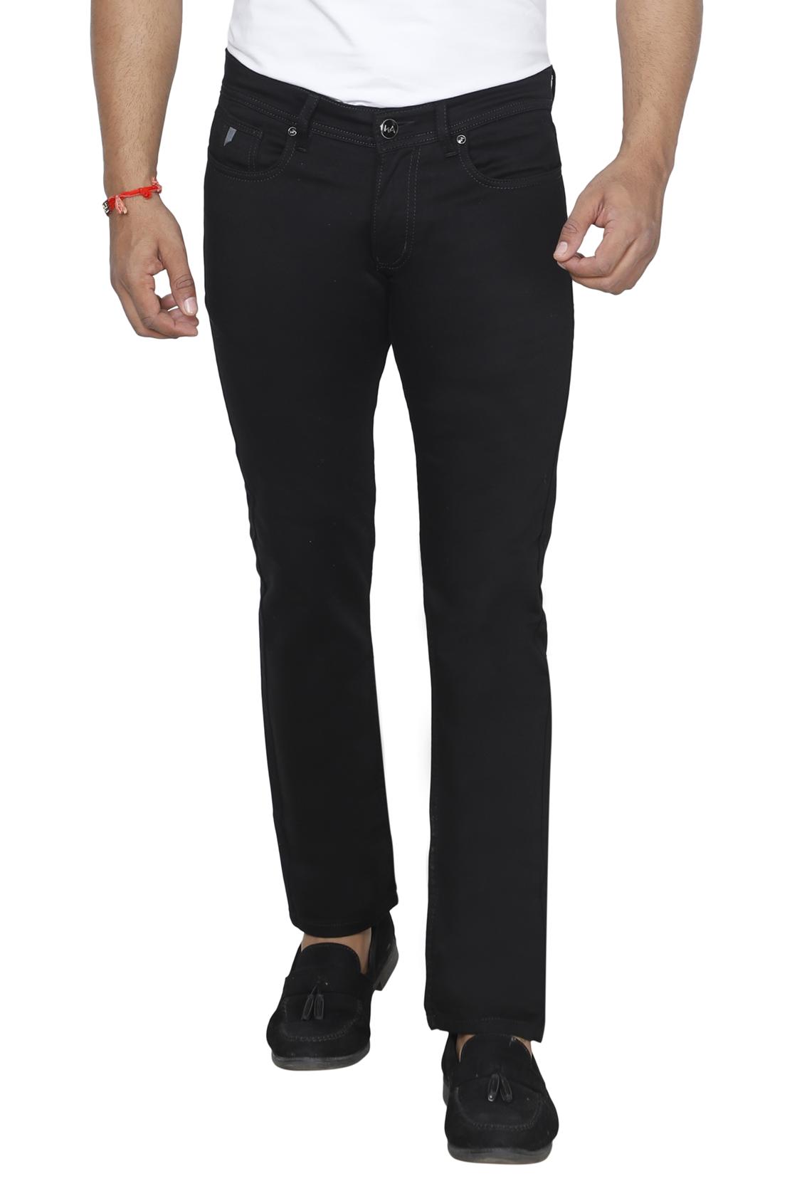 Jet Black Trousers-front view