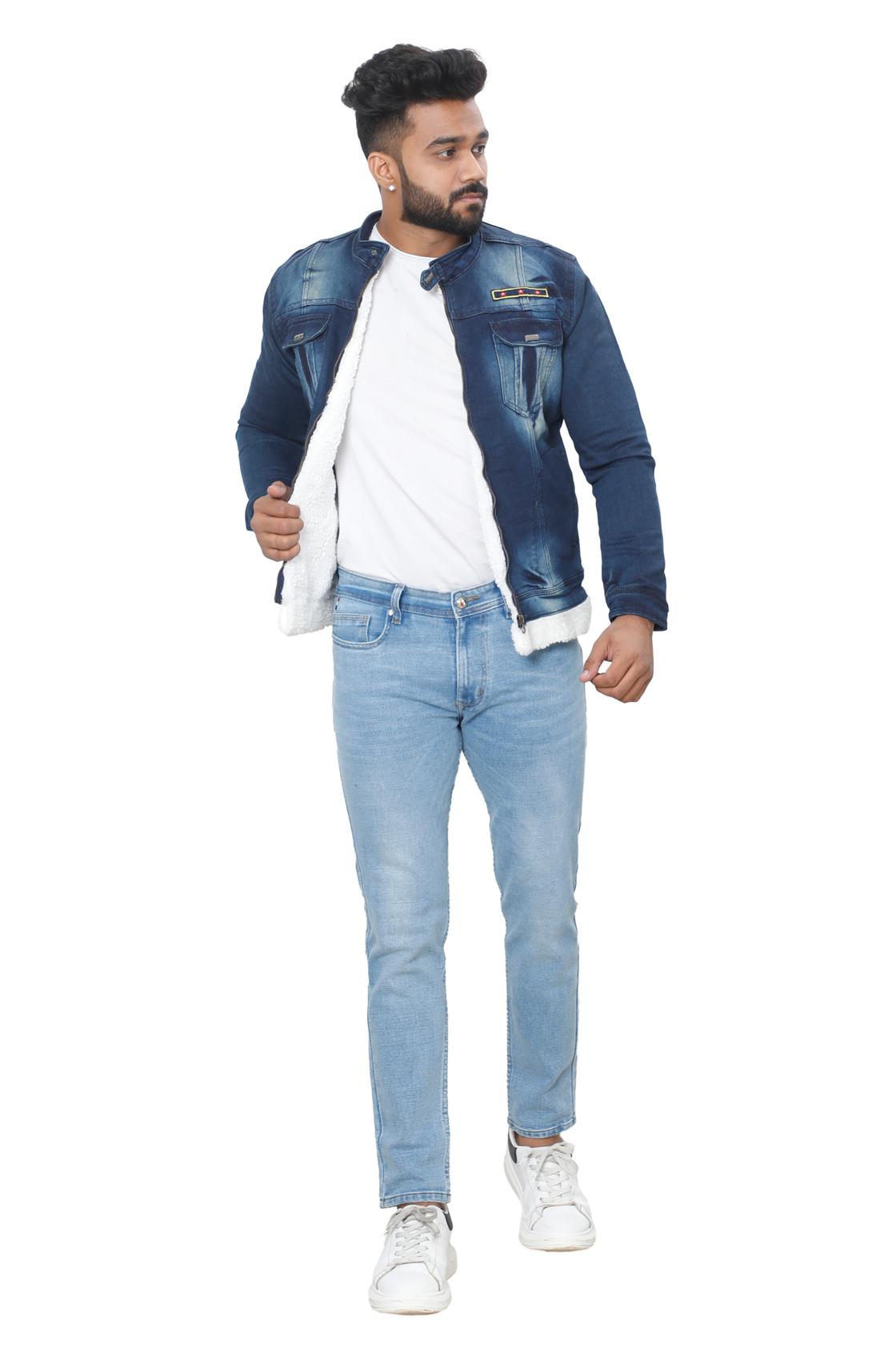 Full Sleeve Blue Casual Jackets