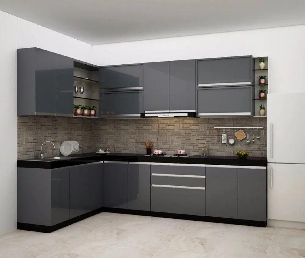 L Shape Modular Kitchen Design 