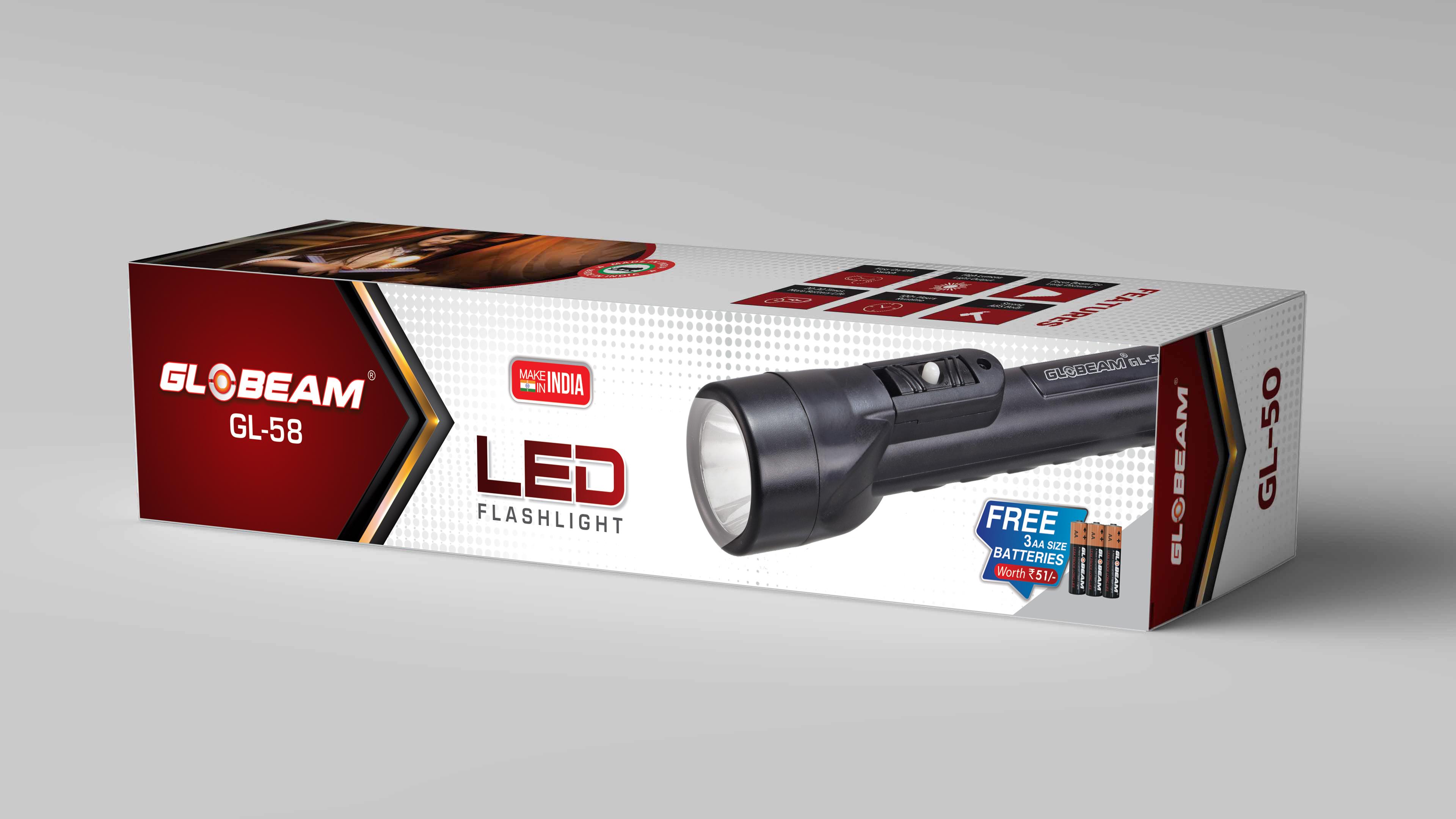 GL-58 LED Flashlight with Focus Beam
