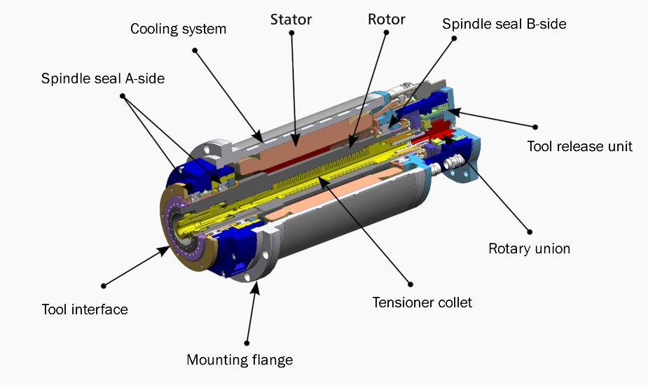 Internal View of Motorized Spindle