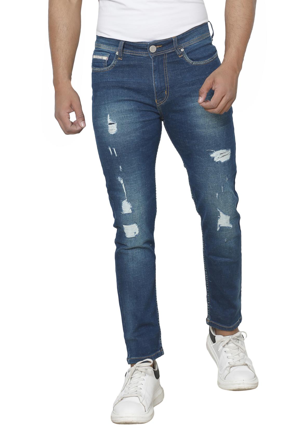 Slim Fit Dark Blue Jeans-front side