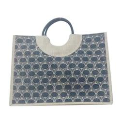 Jute Tote Bag With Canvas Pocket