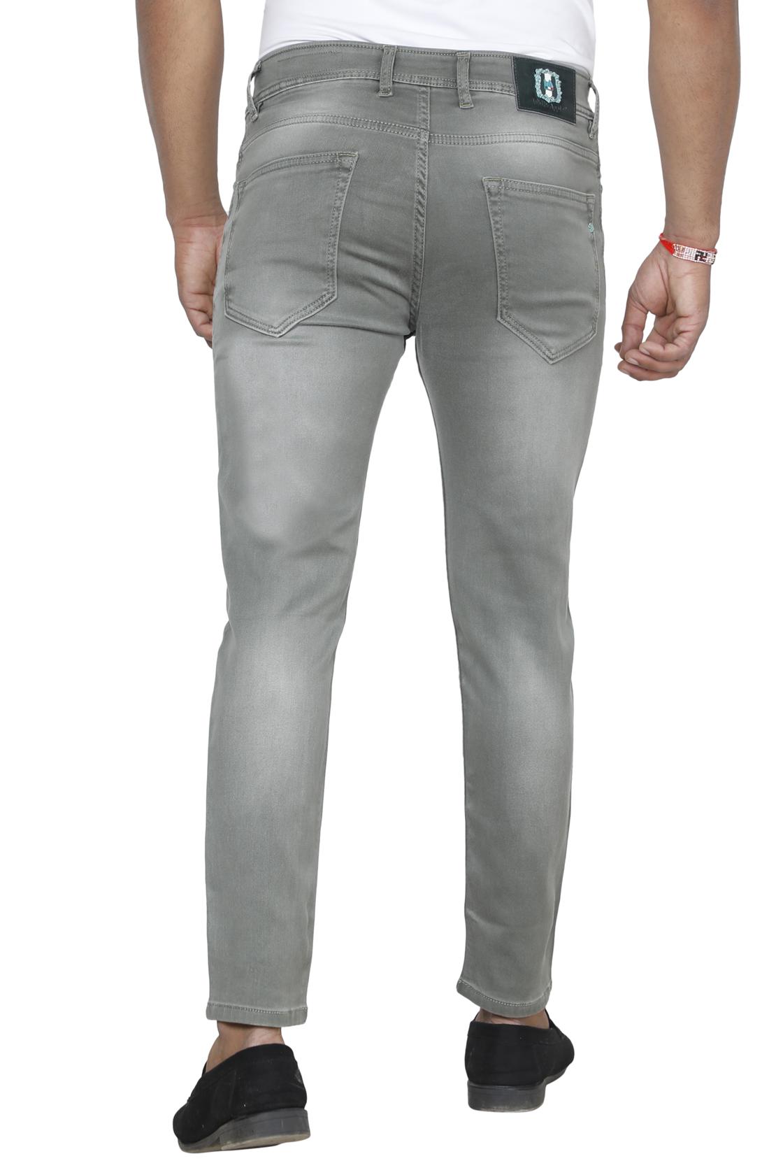 Slim Fit Light Green Jeans- back view